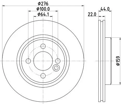 Bremsscheibe HELLA 8DD 355 120-611 Bild Bremsscheibe HELLA 8DD 355 120-611