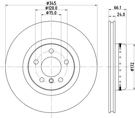 Bremsscheibe HELLA 8DD 355 120-801 Bild Bremsscheibe HELLA 8DD 355 120-801