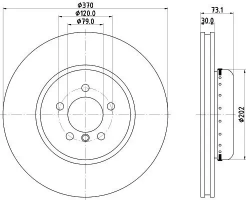 Bremsscheibe Vorderachse HELLA 8DD 355 120-831 Bild Bremsscheibe Vorderachse HELLA 8DD 355 120-831