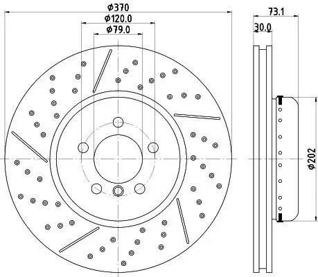 Bremsscheibe Vorderachse HELLA 8DD 355 120-771 Bild Bremsscheibe Vorderachse HELLA 8DD 355 120-771
