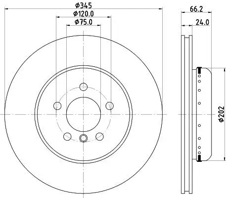 Bremsscheibe Hinterachse HELLA 8DD 355 120-851 Bild Bremsscheibe Hinterachse HELLA 8DD 355 120-851