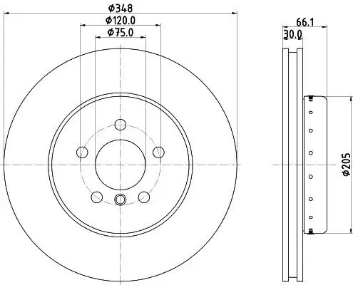 Bremsscheibe HELLA 8DD 355 120-651 Bild Bremsscheibe HELLA 8DD 355 120-651