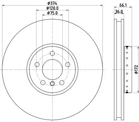 Bremsscheibe HELLA 8DD 355 120-701 Bild Bremsscheibe HELLA 8DD 355 120-701