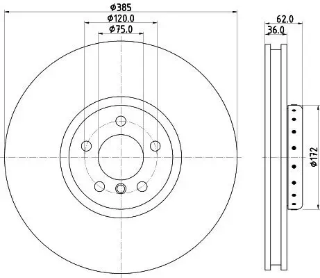 Bremsscheibe HELLA 8DD 355 120-731 Bild Bremsscheibe HELLA 8DD 355 120-731