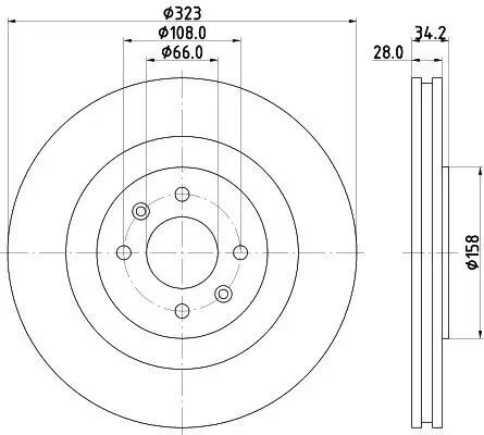 Bremsscheibe HELLA 8DD 355 120-401 Bild Bremsscheibe HELLA 8DD 355 120-401