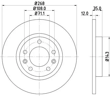 Bremsscheibe HELLA 8DD 355 120-491 Bild Bremsscheibe HELLA 8DD 355 120-491