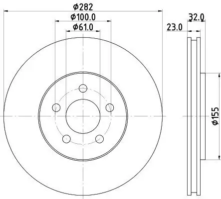 Bremsscheibe HELLA 8DD 355 120-621 Bild Bremsscheibe HELLA 8DD 355 120-621