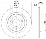 Bremsscheibe HELLA 8DD 355 122-201