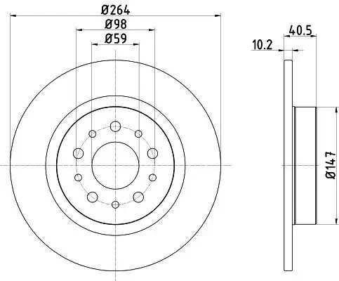 Bremsscheibe HELLA 8DD 355 120-931