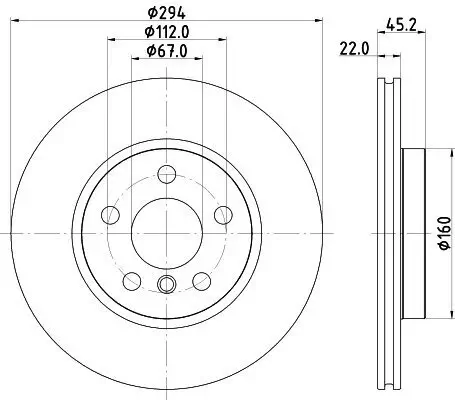 Bremsscheibe HELLA 8DD 355 122-651