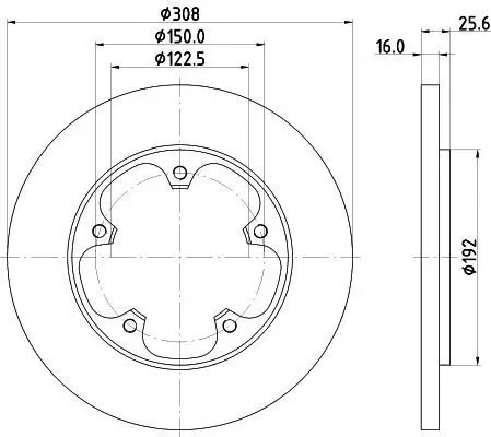 Bremsscheibe Hinterachse HELLA 8DD 355 122-781 Bild Bremsscheibe Hinterachse HELLA 8DD 355 122-781