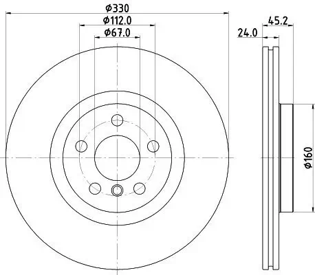 Bremsscheibe HELLA 8DD 355 122-641 Bild Bremsscheibe HELLA 8DD 355 122-641
