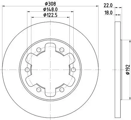 Bremsscheibe HELLA 8DD 355 122-831 Bild Bremsscheibe HELLA 8DD 355 122-831