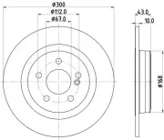 Bremsscheibe HELLA 8DD 355 122-871