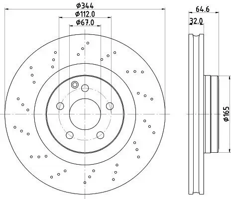 Bremsscheibe HELLA 8DD 355 122-891 Bild Bremsscheibe HELLA 8DD 355 122-891