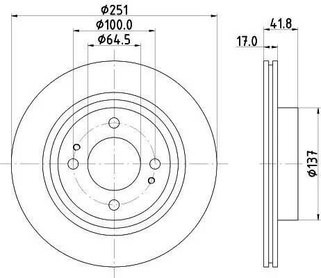 Bremsscheibe HELLA 8DD 355 122-991