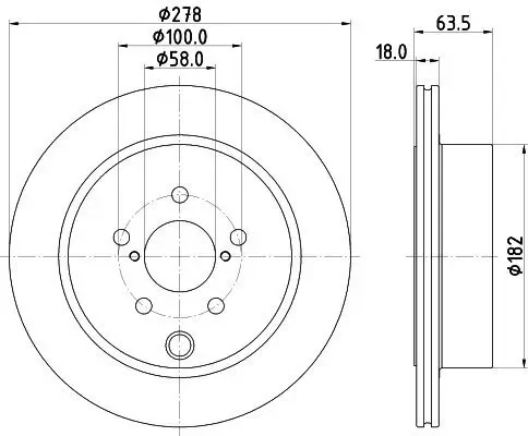 Bremsscheibe HELLA 8DD 355 123-101 Bild Bremsscheibe HELLA 8DD 355 123-101