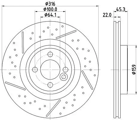 Bremsscheibe HELLA 8DD 355 123-471 Bild Bremsscheibe HELLA 8DD 355 123-471