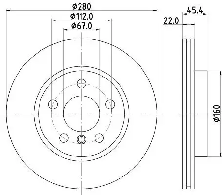 Bremsscheibe HELLA 8DD 355 123-481 Bild Bremsscheibe HELLA 8DD 355 123-481