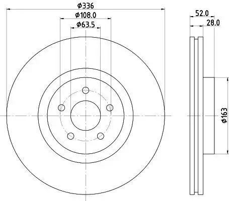 Bremsscheibe HELLA 8DD 355 125-221 Bild Bremsscheibe HELLA 8DD 355 125-221