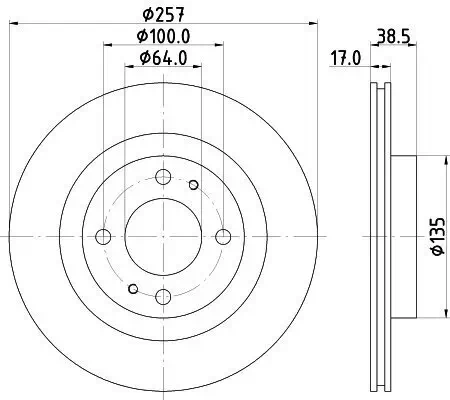 Bremsscheibe HELLA 8DD 355 125-241 Bild Bremsscheibe HELLA 8DD 355 125-241