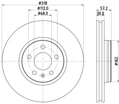 Bremsscheibe HELLA 8DD 355 125-181 Bild Bremsscheibe HELLA 8DD 355 125-181