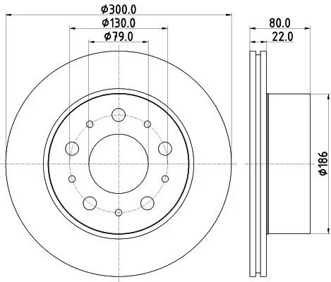 Bremsscheibe HELLA 8DD 355 125-291 Bild Bremsscheibe HELLA 8DD 355 125-291