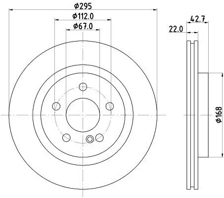 Bremsscheibe HELLA 8DD 355 125-381 Bild Bremsscheibe HELLA 8DD 355 125-381