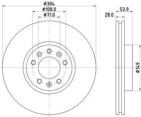 Bremsscheibe HELLA 8DD 355 125-411