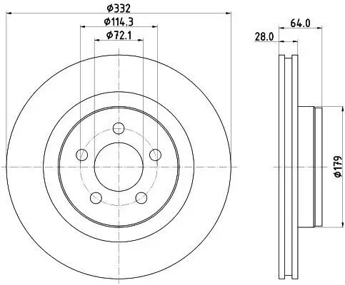 Bremsscheibe HELLA 8DD 355 125-441 Bild Bremsscheibe HELLA 8DD 355 125-441
