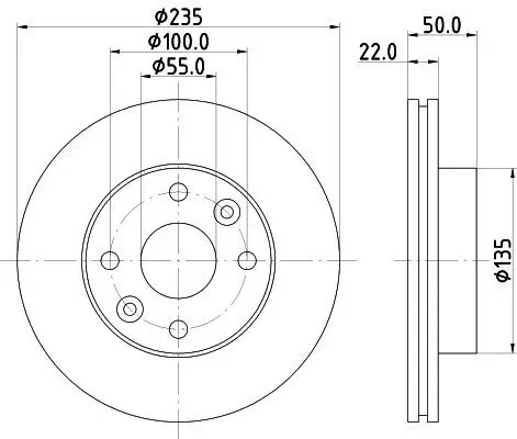 Bremsscheibe HELLA 8DD 355 125-531 Bild Bremsscheibe HELLA 8DD 355 125-531