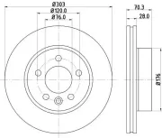 Bremsscheibe HELLA 8DD 355 125-561