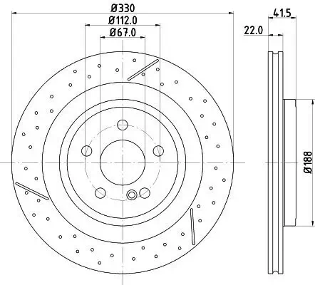 Bremsscheibe HELLA 8DD 355 126-441 Bild Bremsscheibe HELLA 8DD 355 126-441