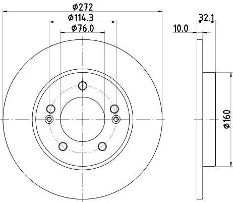 Bremsscheibe HELLA 8DD 355 126-501 Bild Bremsscheibe HELLA 8DD 355 126-501