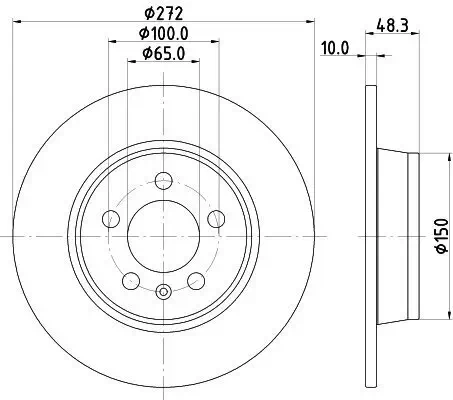 Bremsscheibe HELLA 8DD 355 126-631 Bild Bremsscheibe HELLA 8DD 355 126-631