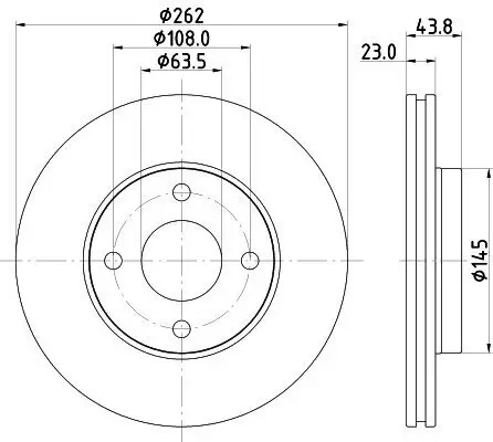 Bremsscheibe HELLA 8DD 355 126-601