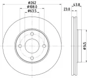 Bremsscheibe HELLA 8DD 355 126-601