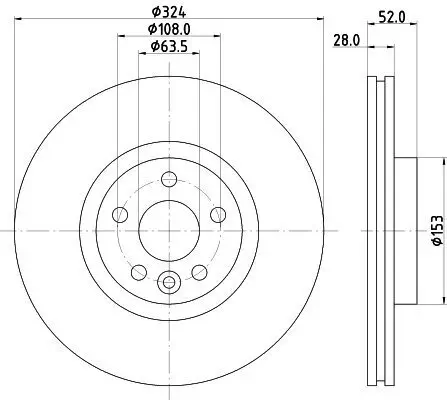 Bremsscheibe HELLA 8DD 355 126-661