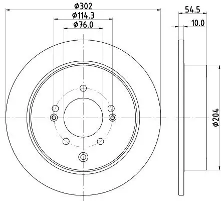 Bremsscheibe HELLA 8DD 355 126-671 Bild Bremsscheibe HELLA 8DD 355 126-671