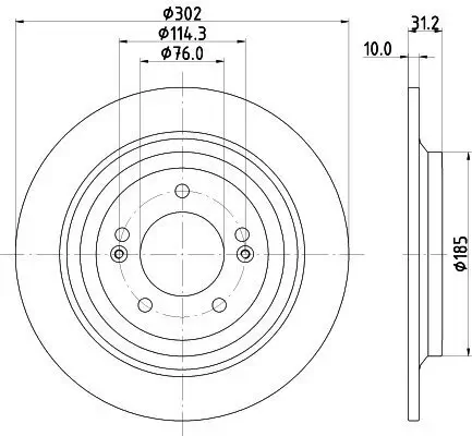 Bremsscheibe HELLA 8DD 355 126-681 Bild Bremsscheibe HELLA 8DD 355 126-681