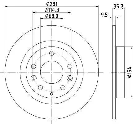 Bremsscheibe HELLA 8DD 355 126-711 Bild Bremsscheibe HELLA 8DD 355 126-711