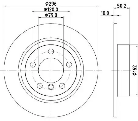 Bremsscheibe HELLA 8DD 355 126-741 Bild Bremsscheibe HELLA 8DD 355 126-741