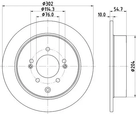 Bremsscheibe HELLA 8DD 355 126-911 Bild Bremsscheibe HELLA 8DD 355 126-911