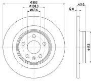 Bremsscheibe HELLA 8DD 355 126-991