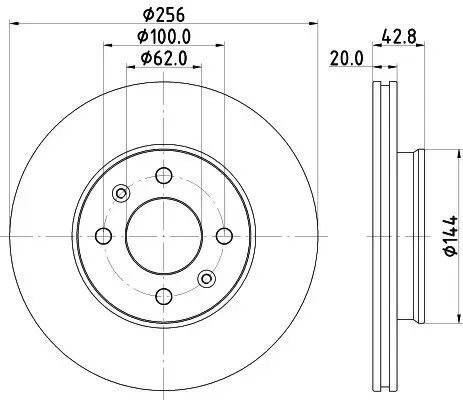 Bremsscheibe HELLA 8DD 355 130-001 Bild Bremsscheibe HELLA 8DD 355 130-001