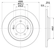 Bremsscheibe HELLA 8DD 355 131-381