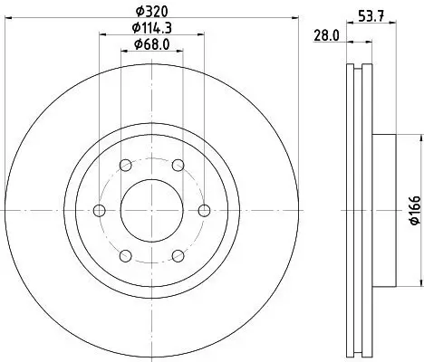 Bremsscheibe HELLA 8DD 355 131-401 Bild Bremsscheibe HELLA 8DD 355 131-401