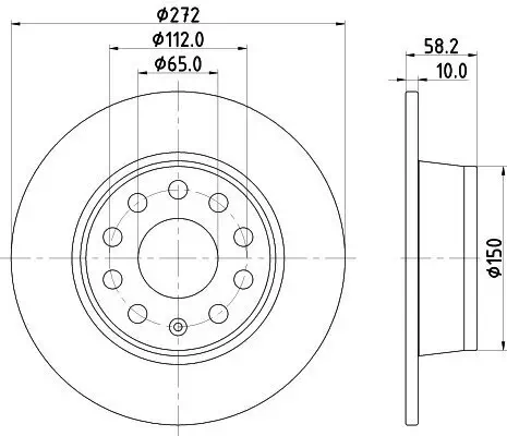 Bremsscheibe HELLA 8DD 355 131-811