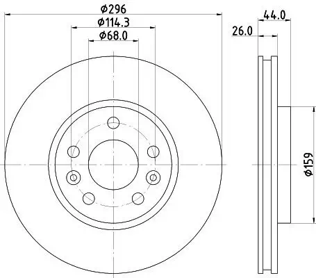 Bremsscheibe HELLA 8DD 355 131-871 Bild Bremsscheibe HELLA 8DD 355 131-871