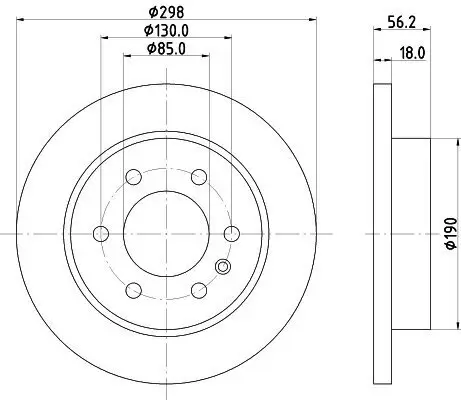 Bremsscheibe HELLA 8DD 355 131-831 Bild Bremsscheibe HELLA 8DD 355 131-831